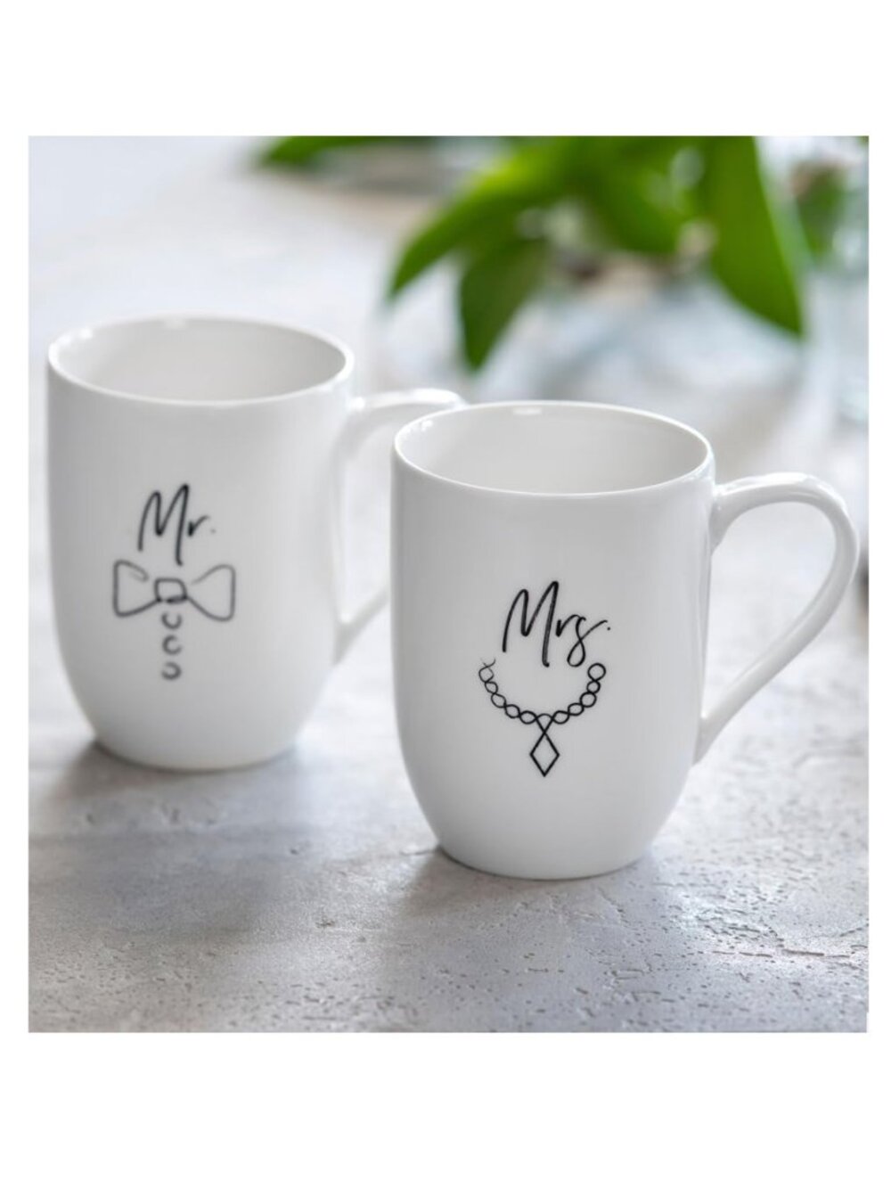 Villeroy & Boch “Mr & Mrs” Statement Mug Set – Elegant & Timeless 🤍🖤